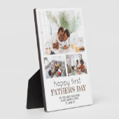 シンプルモダン第1父の日3写真 フォトプラーク (側面)