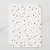 シンプルモダン紙吹雪結婚ブライダルシャワー招待 招待状 (裏面)