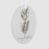 シンプルモダン素朴ウッドランドディアチャーストマスツリー オーナメント (正面)