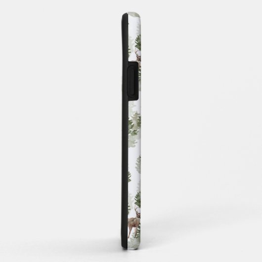 シンプルモダン素朴冬の森の模様 Case-Mate iPhoneケース (裏面/右)