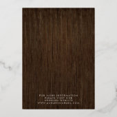 シンプルモダン素朴Twinkle Lightsの結婚救T 箔招待状 (裏面)