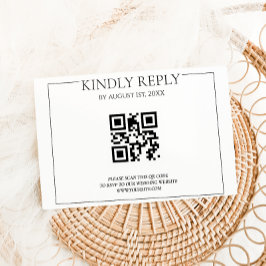 シンプルモダン結婚の 出欠カード