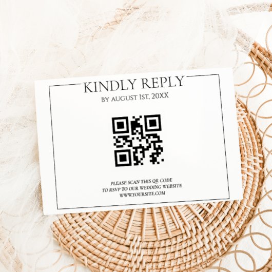 シンプルモダン結婚の 出欠カード