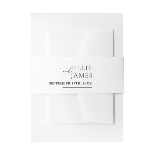 シンプルモダン結婚の 招待状ベリーバンド (正面例)