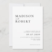 シンプルモダン結婚の 招待状 (正面)