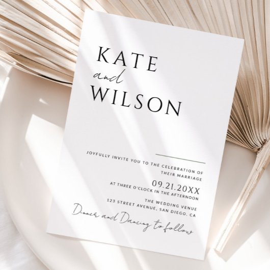 シンプルモダン結婚の 招待状