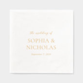 シンプルモダン結婚の 箔ナプキン (正面)