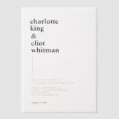 シンプルモダン結婚よ ベラム紙招待状 (正面)