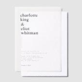 シンプルモダン結婚よ ベラム紙招待状 (オフセット)