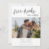 シンプルモダン結婚エレガント写真おもしろいs セーブザデート (正面)