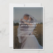 シンプルモダン結婚カスタム写真 招待状 (正面)