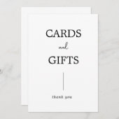 シンプルモダン結婚カード及びギフト券 招待状 (正面/裏面)