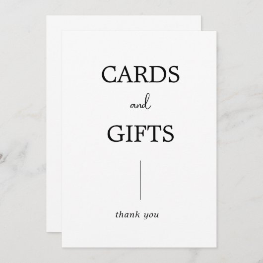 シンプルモダン結婚カード及びギフト券 招待状 (正面/裏面)