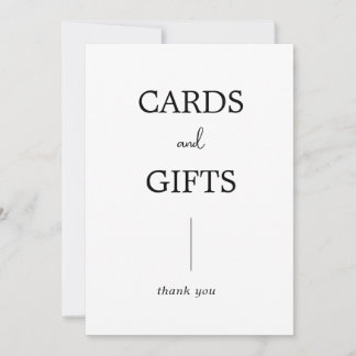 シンプルモダン結婚カード及びギフト券 招待状