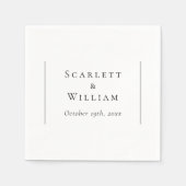 シンプルモダン結婚ナプキン スタンダードカクテルナプキン (正面)