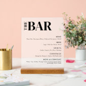 シンプルモダン結婚バー アクリルサイン (ウェディング)