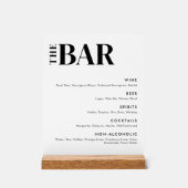 シンプルモダン結婚バー アクリルサイン (正面)