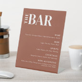 シンプルモダン結婚バー 台座サイン (インサイチュ)