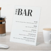 シンプルモダン結婚バー 台座サイン (インサイチュ)