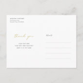 シンプルモダン結婚写真ありがとう 案内ポストカード (裏面)