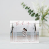 シンプルモダン結婚写真サンキューカード サンキューカード (スタンド正面)