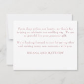 シンプルモダン結婚写真サンキューカード サンキューカード (裏面)