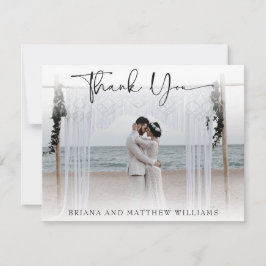 シンプルモダン結婚写真サンキューカード サンキューカード