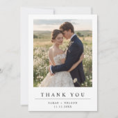 シンプルモダン結婚写真 サンキューカード (正面)