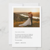 シンプルモダン結婚写真 サンキューカード (裏面)