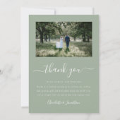 シンプルモダン結婚写真 サンキューカード (裏面)