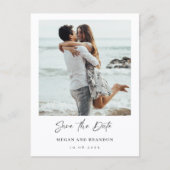 シンプルモダン結婚写真 ポストカード (正面)