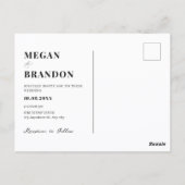 シンプルモダン結婚写真 ポストカード (裏面)