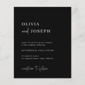 シンプルモダン結婚式招待状 (正面)
