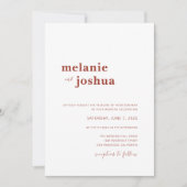 シンプルモダン結婚式招待状 | Terracotta 招待状 (正面)