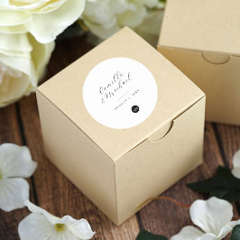 シンプルモダン結婚式用シール円 ラウンドシール