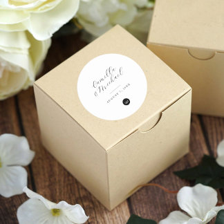 シンプルモダン結婚式用シール円 ラウンドシール