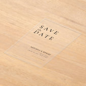 シンプルモダン結婚式 アクリル招待状 (レイダウン)