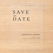 シンプルモダン結婚式 アクリル招待状 (正面)