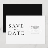 シンプルモダン結婚式 セーブザデート (正面/裏面)