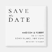 シンプルモダン結婚式 マグネット (正面)