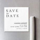 シンプルモダン結婚式 マグネット<br><div class="desc">シンプルモダン結婚式の日付磁石を保存</div>