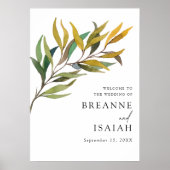 シンプルモダン結婚歓迎サイン ポスター (正面)