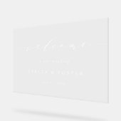 シンプルモダン結婚歓迎 アクリルサイン (傾斜)