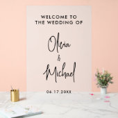 シンプルモダン結婚歓迎 アクリルサイン (ウェディング)