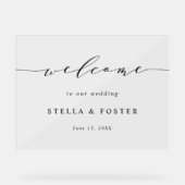 シンプルモダン結婚歓迎 アクリルサイン (正面)