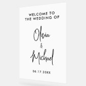 シンプルモダン結婚歓迎 アクリルサイン (傾斜)