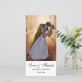 シンプルモダン結婚Thank You Photo Card サンキューカード (スタンド正面)