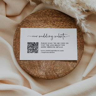 シンプルモダン結婚WebサイトQRコード エンクロージャーカード
