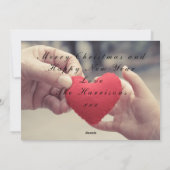 シンプルモダン緑と白のクリスマス シーズンカード (裏面)