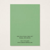 シンプルモダン緑イヤリング表示カード (裏面)